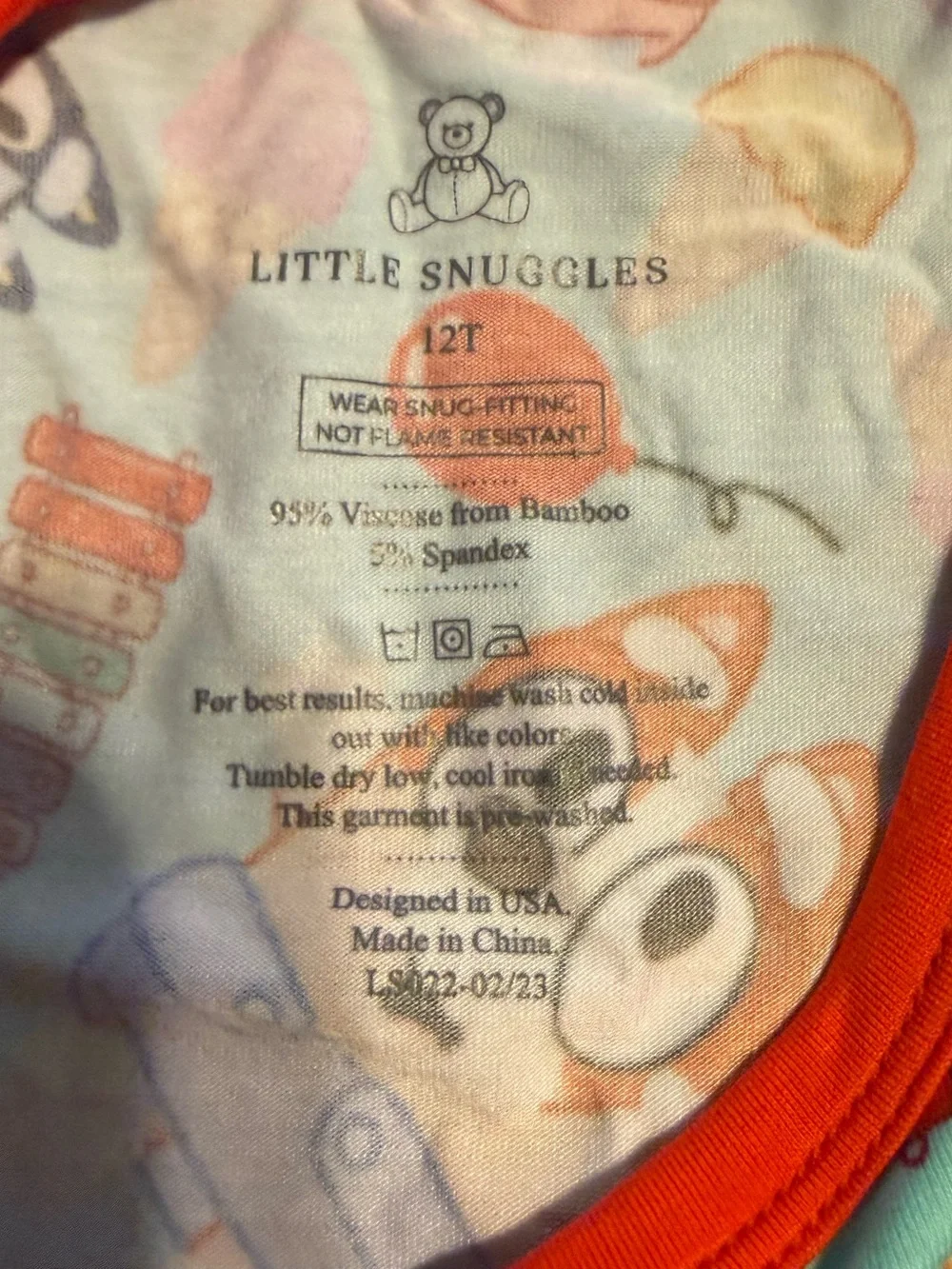Little Snuggles Boys Girls Size 12T Bluey Bamboo Two Piece Pajamas New NWT